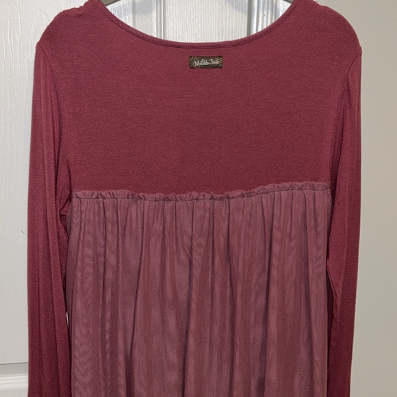 Matilda Jane women’s Make Believe layered tulle long sleeve tunic top M - Picture 3 of 3